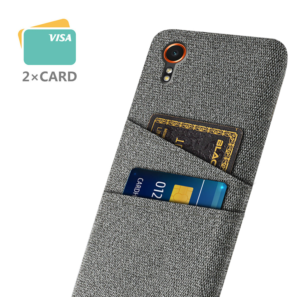 For Samsung Galaxy Xcover7 Cell Phone Case Dual Card Holder Cloth Texture Bump Proof Cover For Samsung Galaxy Xcover7 Cell Phone Case Dual Card Holder Cloth Texture Bump Proof Cover